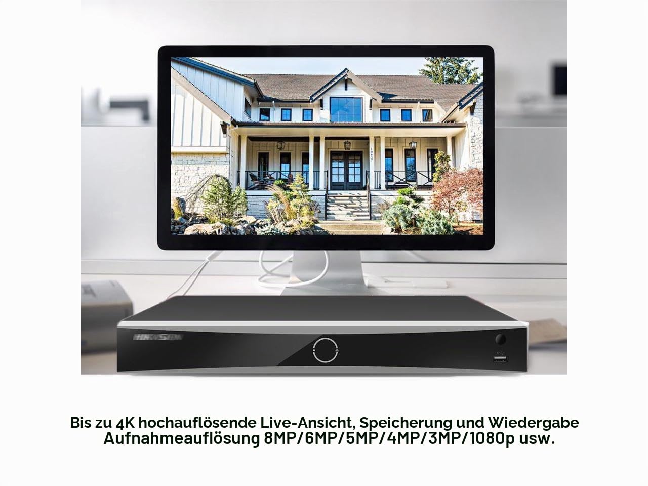 HIKV DS-7608NXI-K2/8P 8-Kanal PoE 4K ACU-Sense H.265+ NVR, Menschen- und Fahrzeugerkennung, Gesichtserkennung, Plug&Play kompatibel mit Hikvision IP-Kamera, aktualisierbare Firmware, englische Version