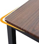 SDHYL Ensemble de table à manger 4 avec deux chaises et un banc 4 Ensemble de pièces Table en bois avec jambes en métal pour le petit déjeuner dans le salon, salle de cuisine, salle à manger,Space Ensemble de table de cuisine d'économie
