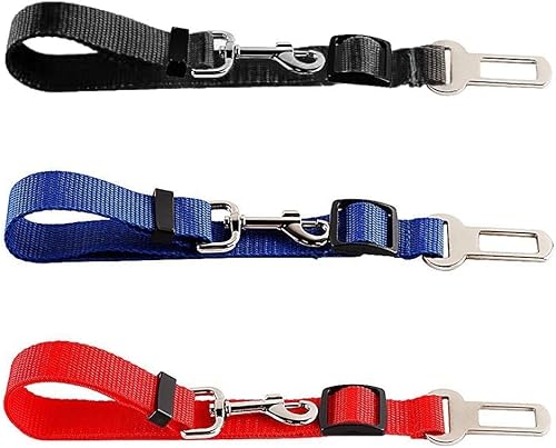 ONWON - Juego de 3 cinturones de seguridad para perro arnés ajustable para perro correa para cinturón de seguridad para mascotas cinturones de