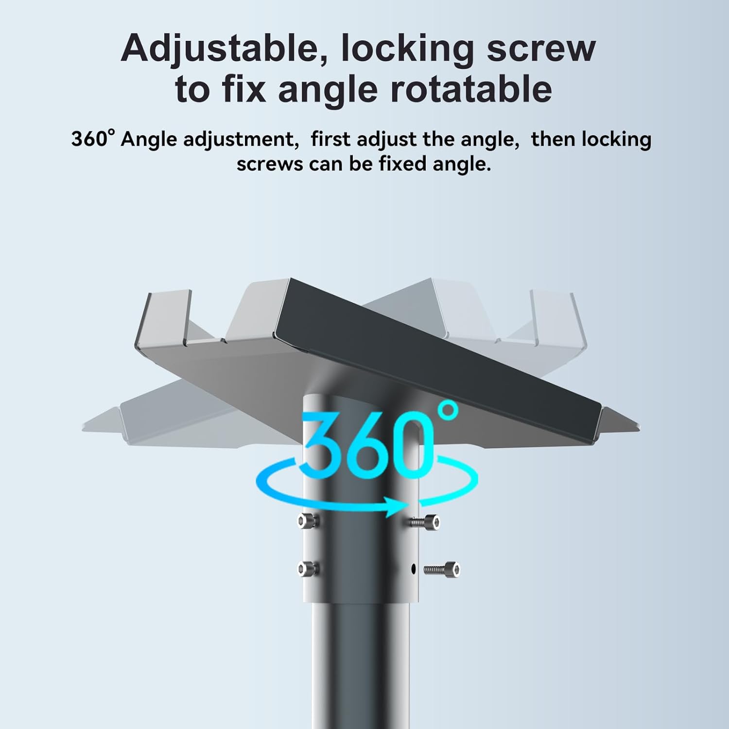 Starlink Mount - Compatible with Gen 3 Starlink Mount, Adjustable V3 Stainless Steel Starlink Roof Mounting Kit, Includes Pipe and Pipe Adapter for Wall Mount/Roof Mount