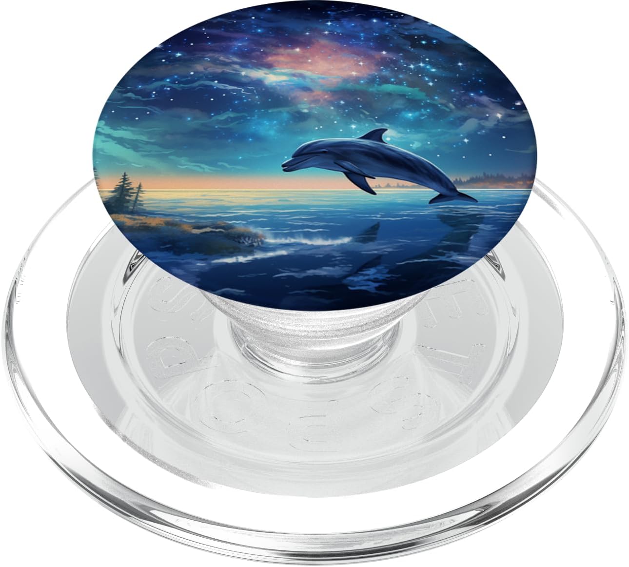 Galaxy Dolphin - Dolphins In Space PopSockets PopWallet for MagSafe