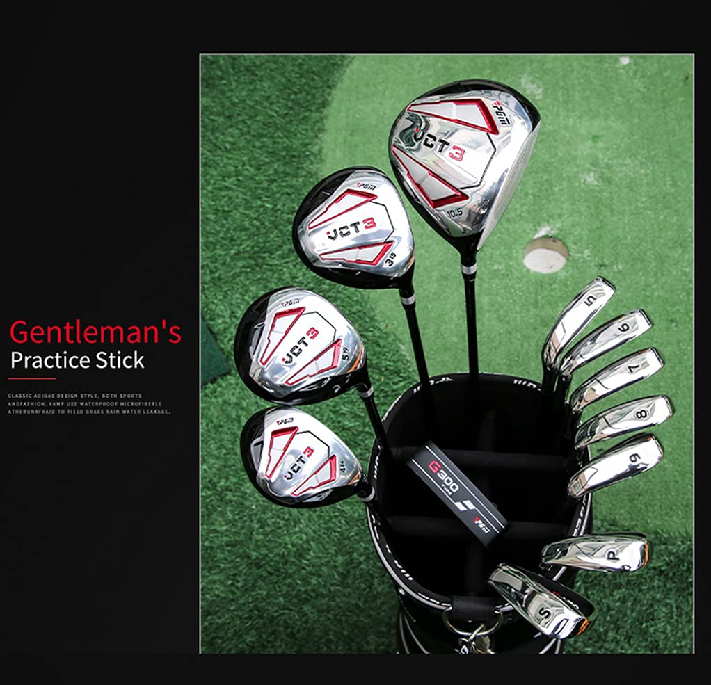 Set da Golf da Uomo,Set Completo per Principianti,9 Mazze da Golf e Sacca con Carrello,Stecca in Grafite,Mano Destra