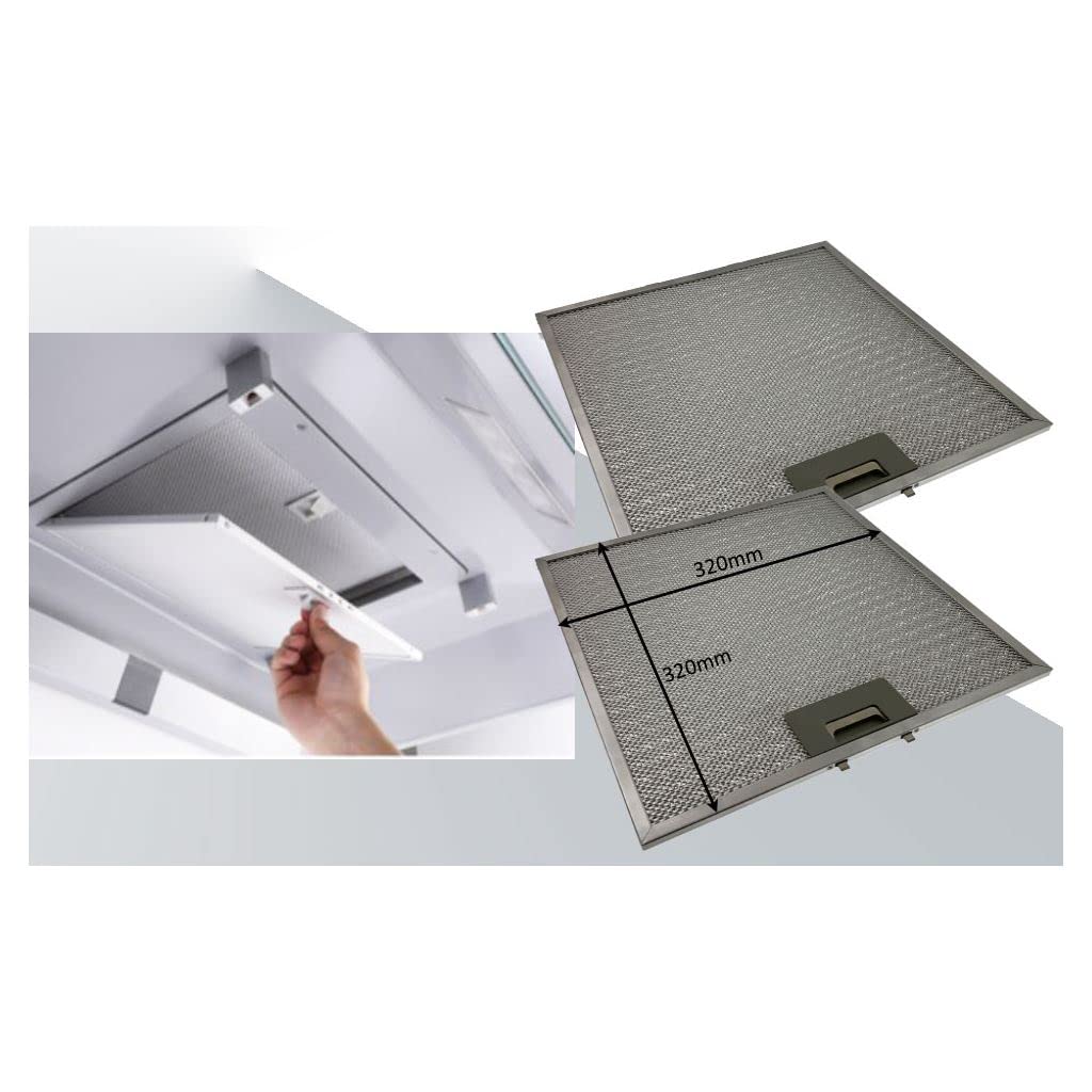 Ufixt® Fettfilter für Dunstabzugshaube, Metallgitter, 320 mm x 320 mm, 2 Stück