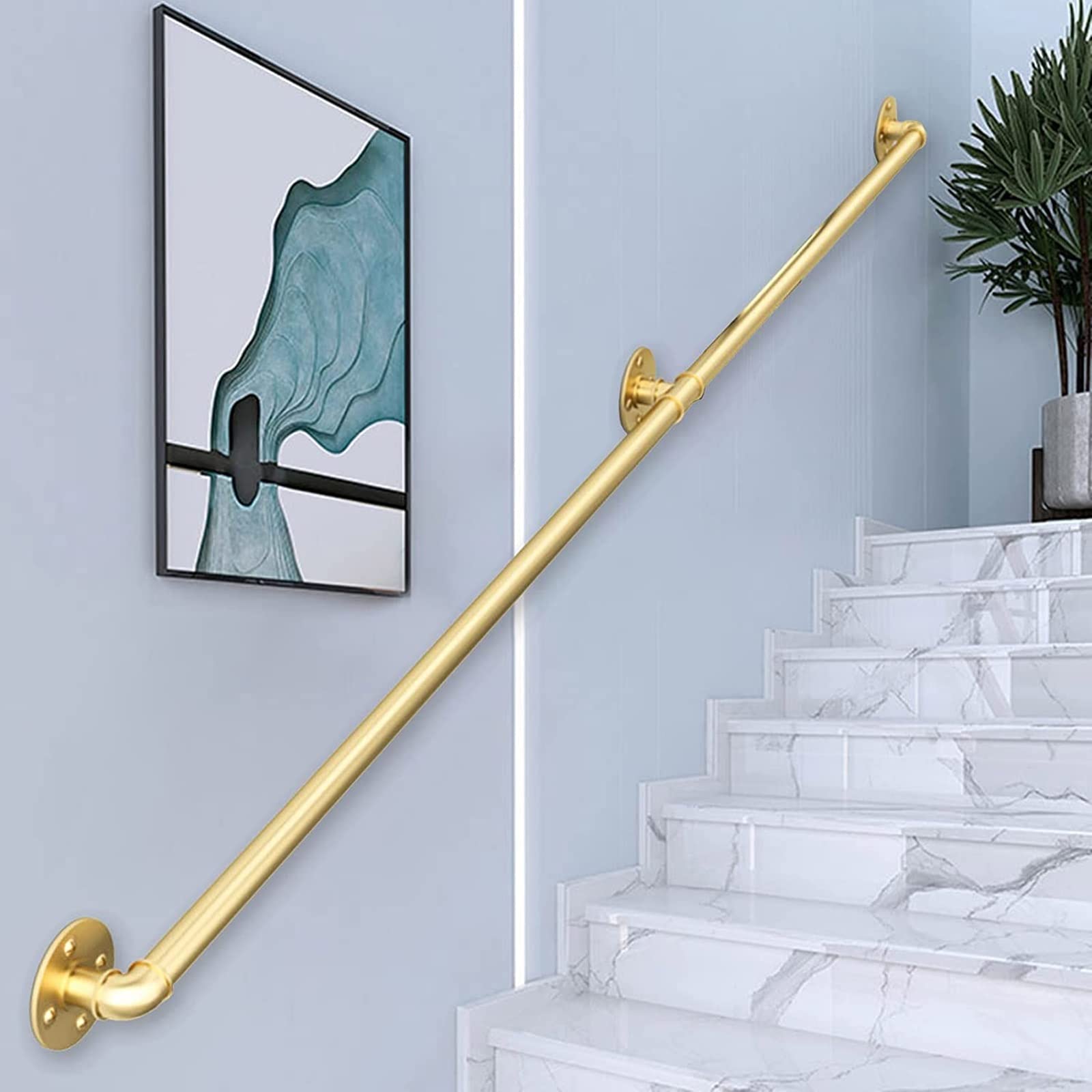 Main courante escalier extérieur métal barre sécurité rampe