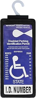 Yuoyar Ultra Transparent Handicap Placard Holder for Auto - Durable Placard Holder for Disability Parking with Large Hanger (1Pcs Black)