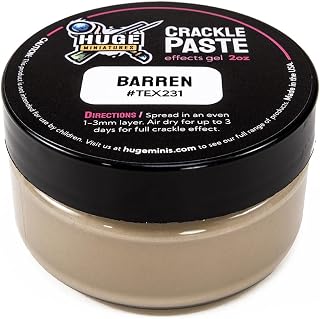 Crackle Paste, Model Basing Paint for Tabletop Gaming Scenery and Diorama Building by Huge Minis – 2oz Resealable Jar (Barren)