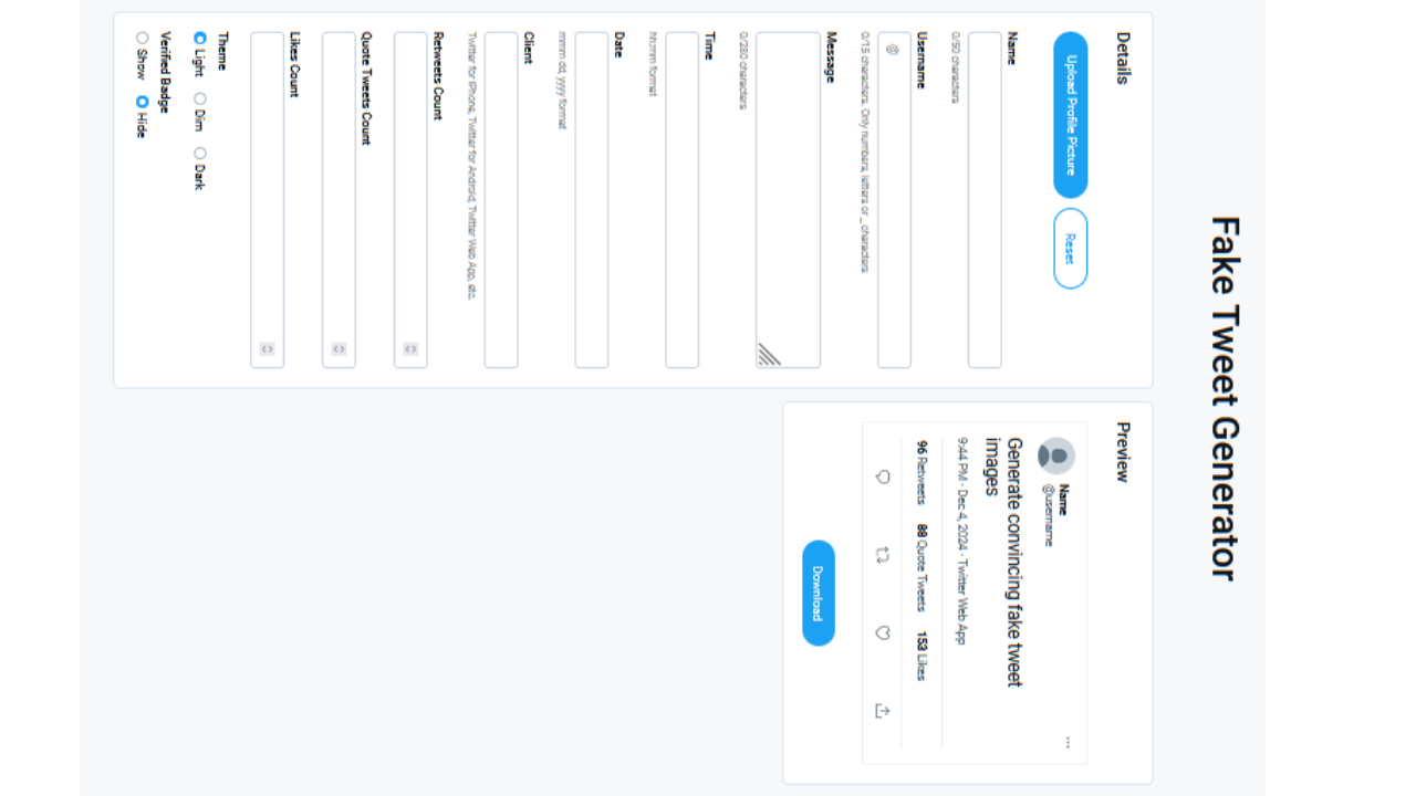 Fake Tweet Generator App on Amazon Appstore