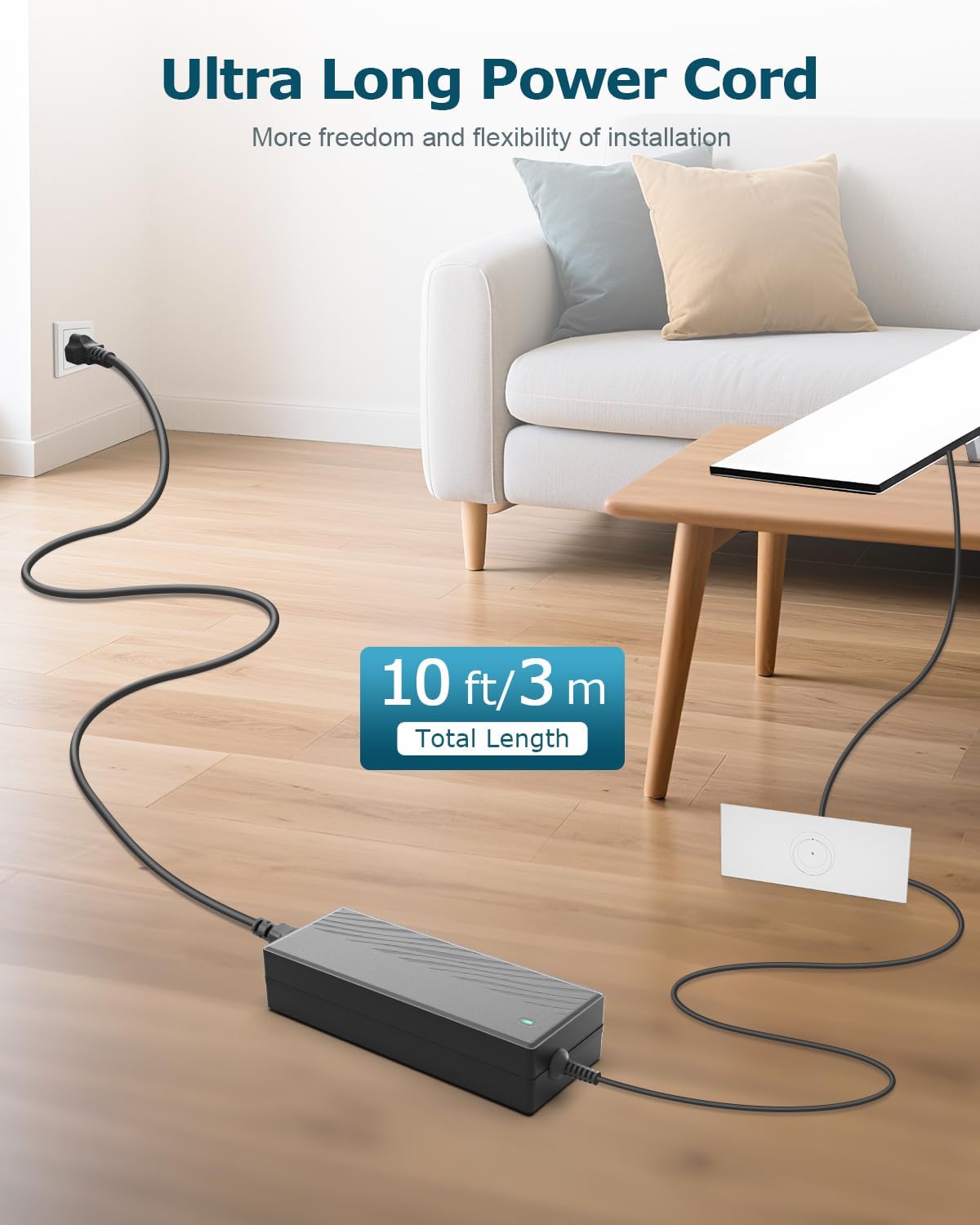 Starlink Gen 3 Power Supply Adapter 57V 3.42A AC to DC Charger for Starlink Gen3 Power Adapter 195W Replacement Power Cord Compatible with Gen 3 Standard Accessories Multi Protection 18AWG 3M/10FT