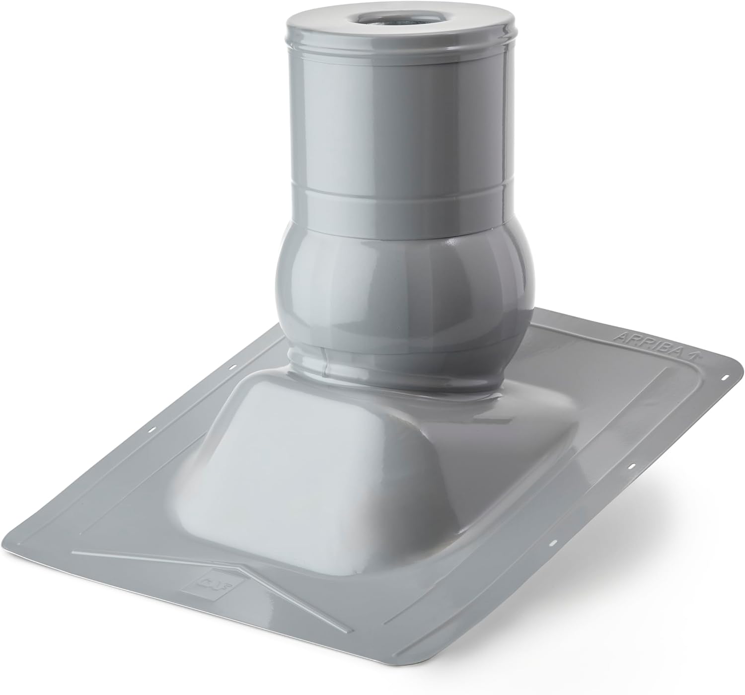 GAF Master Flow 26-Gauge 3" Pivot Pipe Boot Flashing - Galvanized Steel, Leak-Resistant, Adjustable Rooftop Pitch, Tested for 110 MPH Wind-Driven Rain, Durable Roof Protection - Black