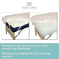 Vista 6 de Body Linen Funda para mesa de masaje, barrera reutilizable con superficie limpia. Material PUL impermeable, lavable a máquina. Protege la mesa