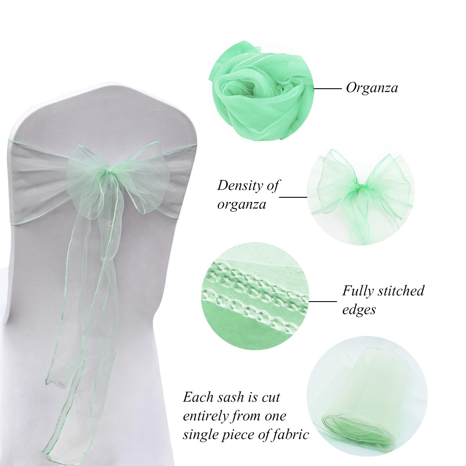 Amazon.co.jp: ビットフライ50個オーガンザ椅子カバーサッシ弓18 x 275