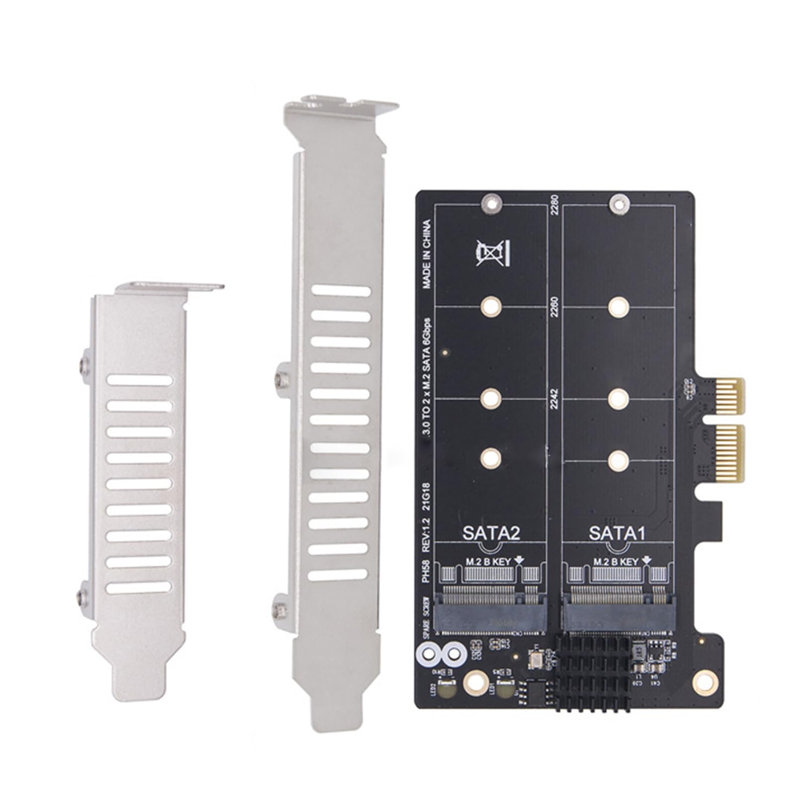 Carte adaptateur PCIE vers double SSD pour extension de PC de bureau - 8