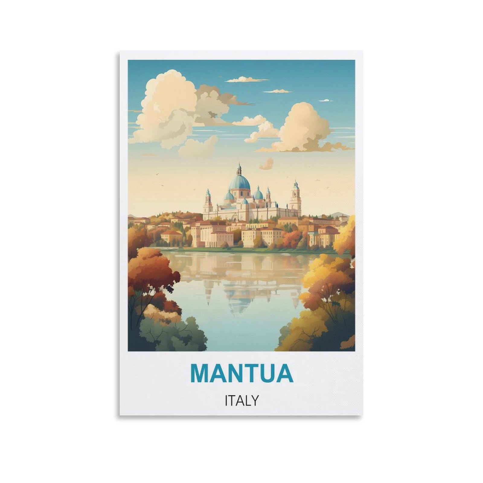 Vintage Metal Tin Sign for Cafe Mantua Italys,Metal Wall Decorative Tin Signs for Home Kitchen Bar Coffee Shop Club Orchard Decoration 30x30cm