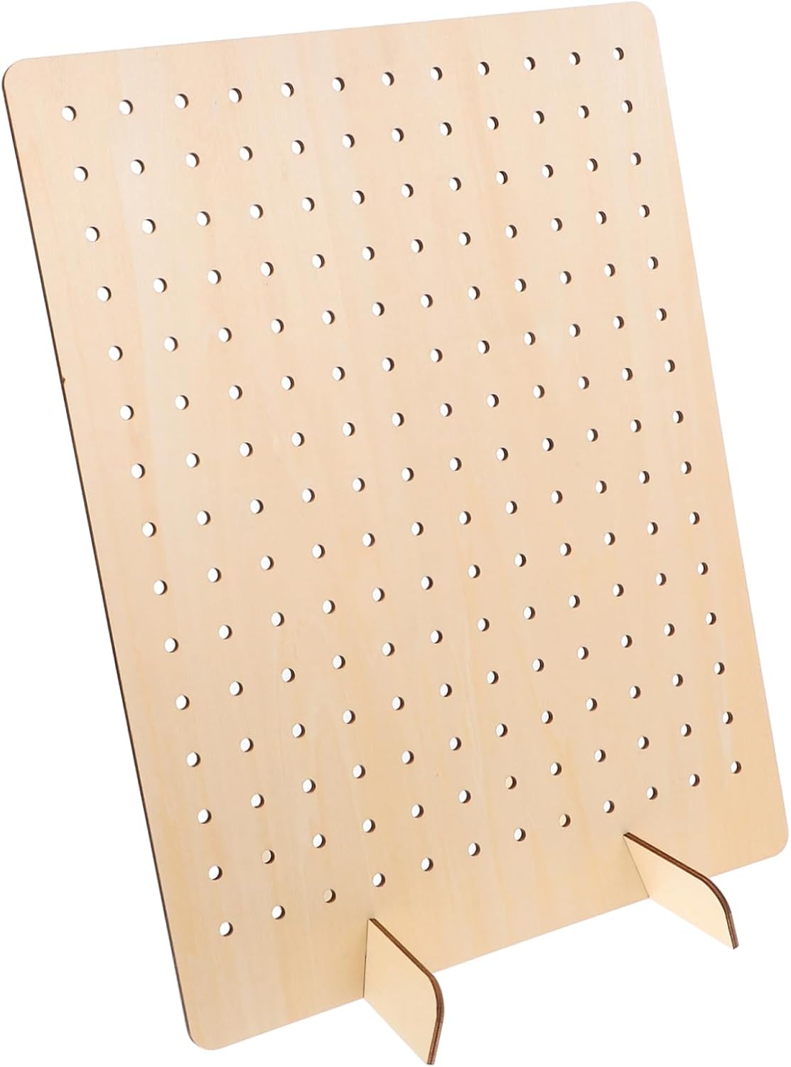 2pcs Wooden Pegboard Display Stand for Jewelry Earring Keychain Craft Storage Sturdy Organizer for Vendor Events and Craft Shows Versatile Design for Secure Display