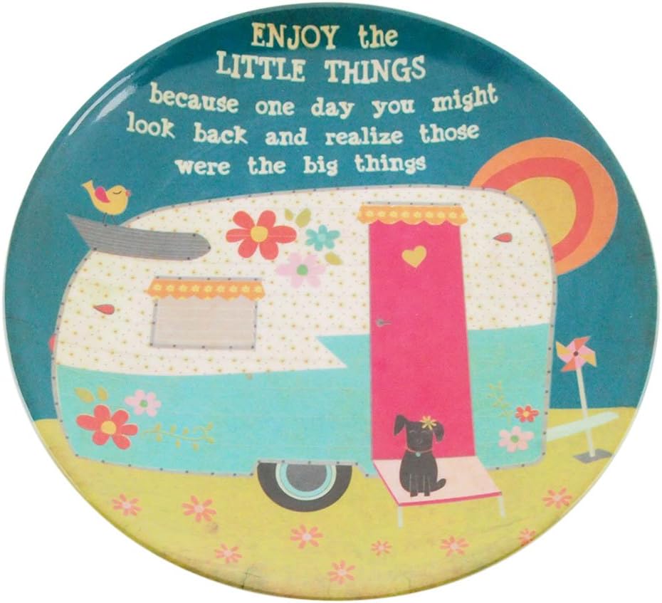 Natural Life MPLT033 Melamine Plate, Mini, Enjoy The Little