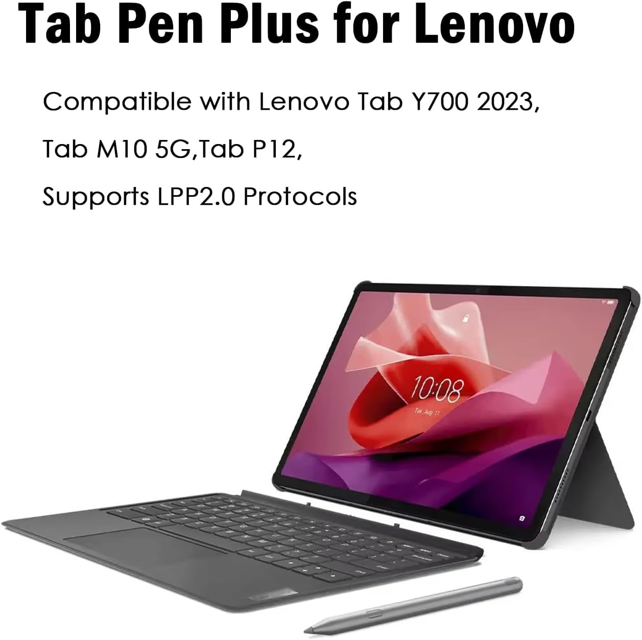 Tab Pen Plus per Lenovo Tab Pen Plus (AP500U/AP501U) Compatibile con Lenovo Tab P12 2023, Tab M10 Plus 5G, Tab M11, Tab K11, Tab K11 Plus, Y700, Legin Gen 3, supporta protocolli LPP2.0
