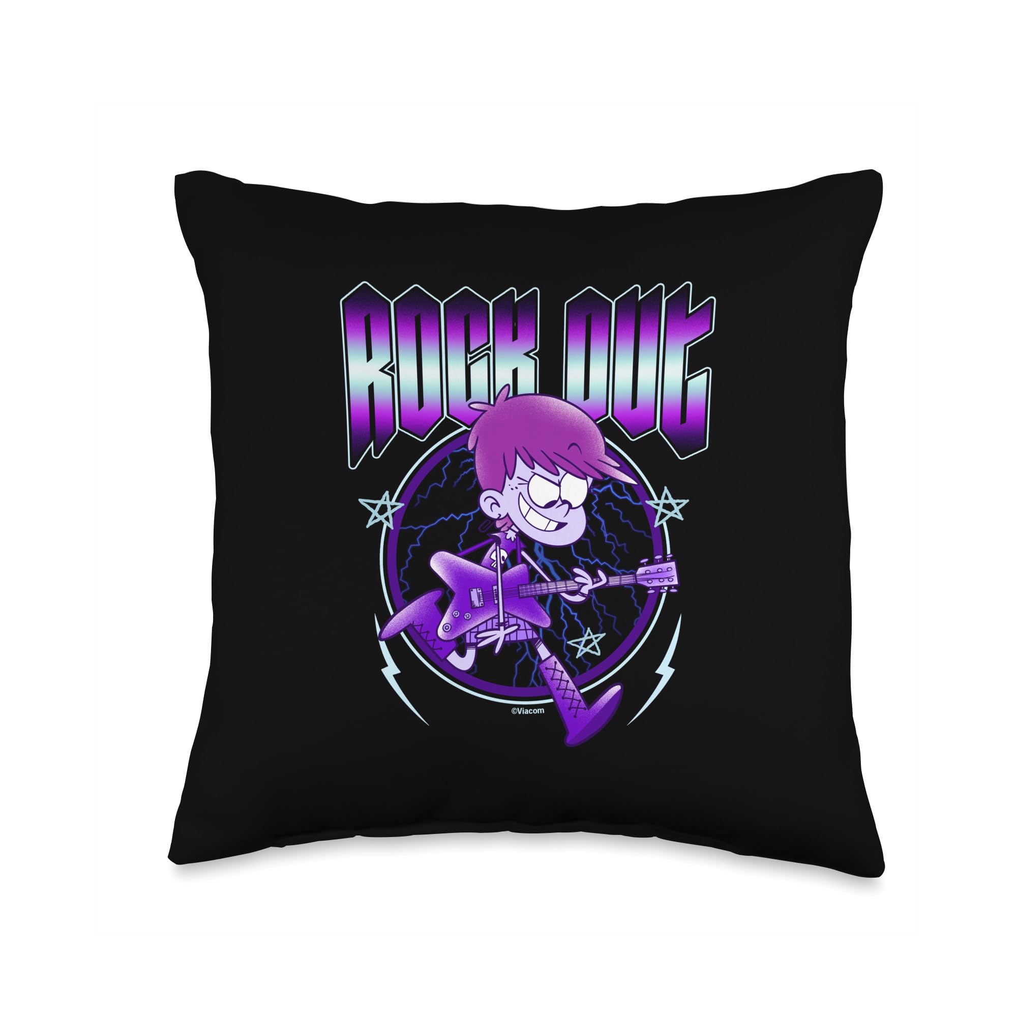 The Loud House Rock Out Luna Loud Vintage Portrait Throw Pillow