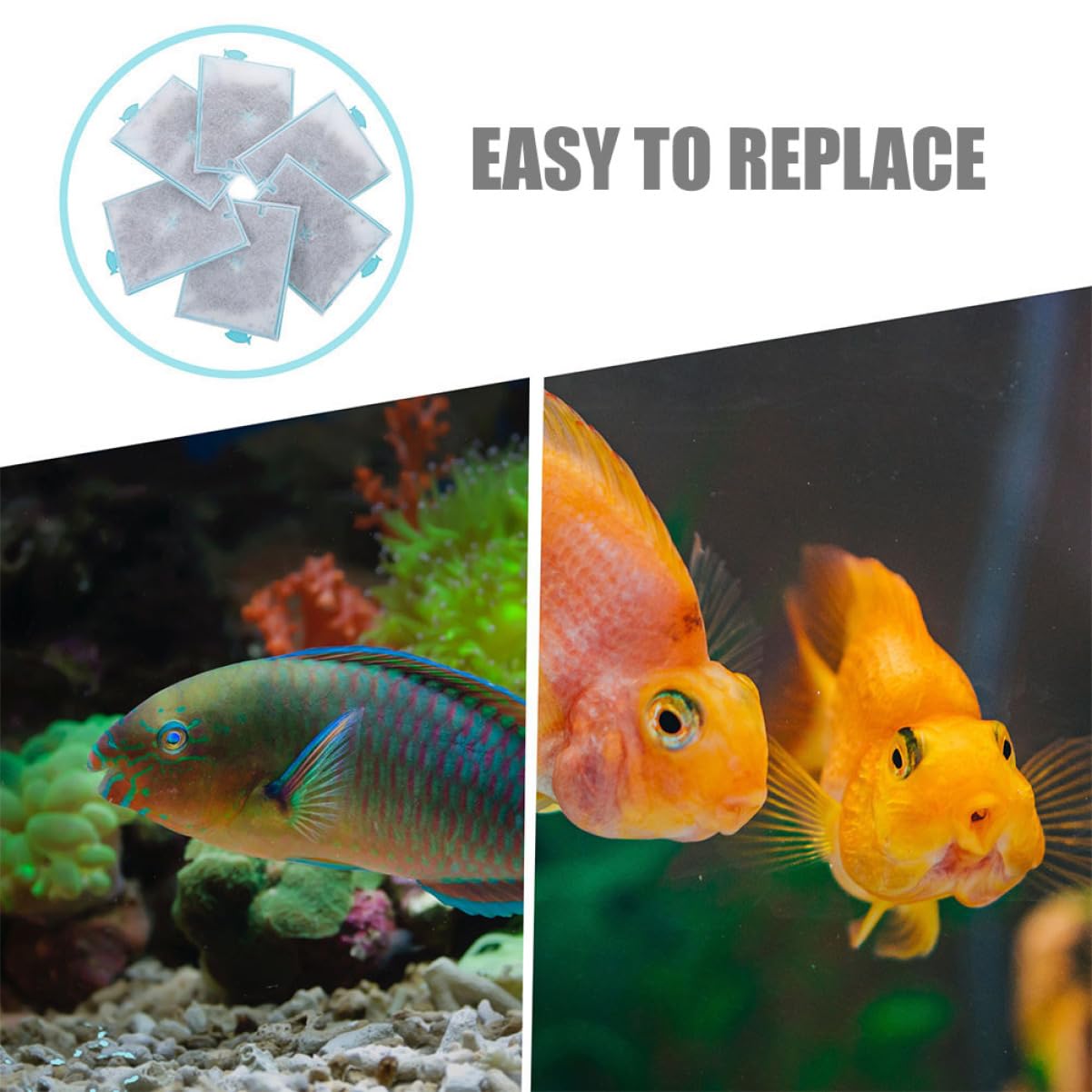 BESPORTBLE 12piezas De Filtración para Acuario Almohadilla De Algodón Filtros para Acuario Suministros