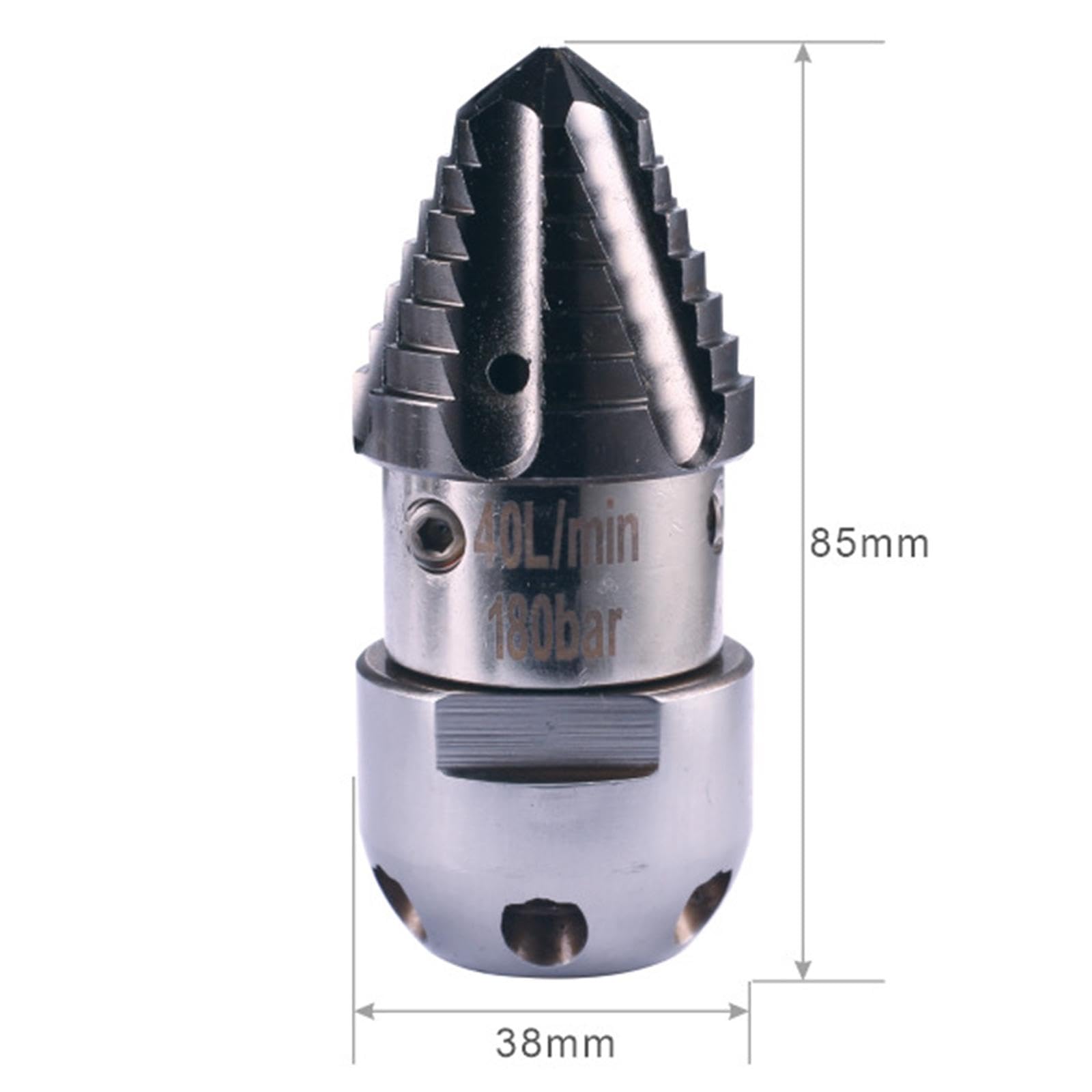 Generic para Lavadora de Alta Presión con Tobera Desatascadora y Rociador Trasero Material de Acero Inoxidable y Chorro Fuerte Adecuada para