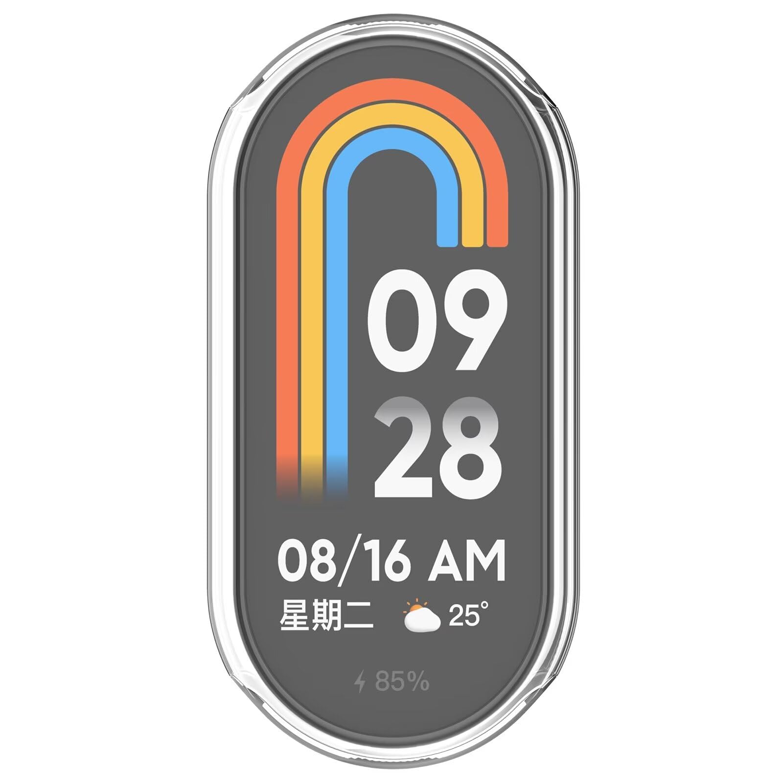 Etui kompatybilne z Xiaomi Smart Band 9, smukłe i miękkie TPU odporne na upadki, odporne na zarysowania, etui ochronne na zegarek kompatybilne z Xiaomi Smart Band 9. (przezroczysta biel)
