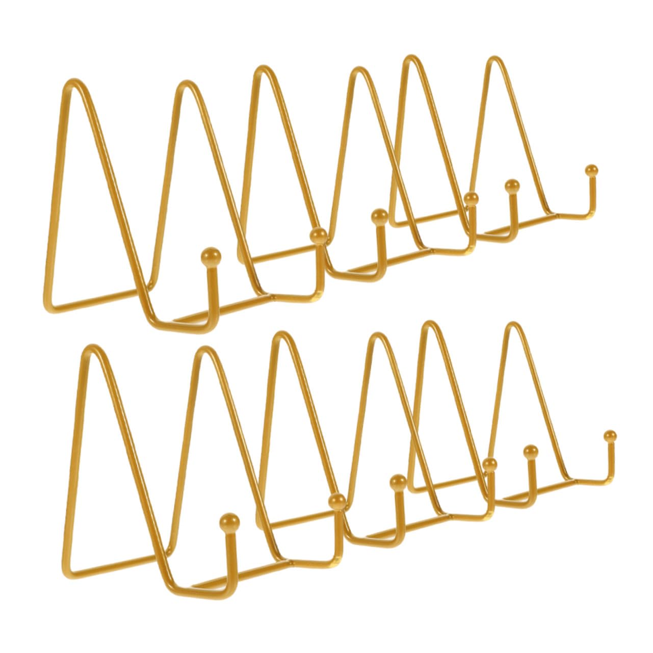 Présentoir de table pour plaques VALICLUD : 6 chevalets métalliques dorés pour photos
