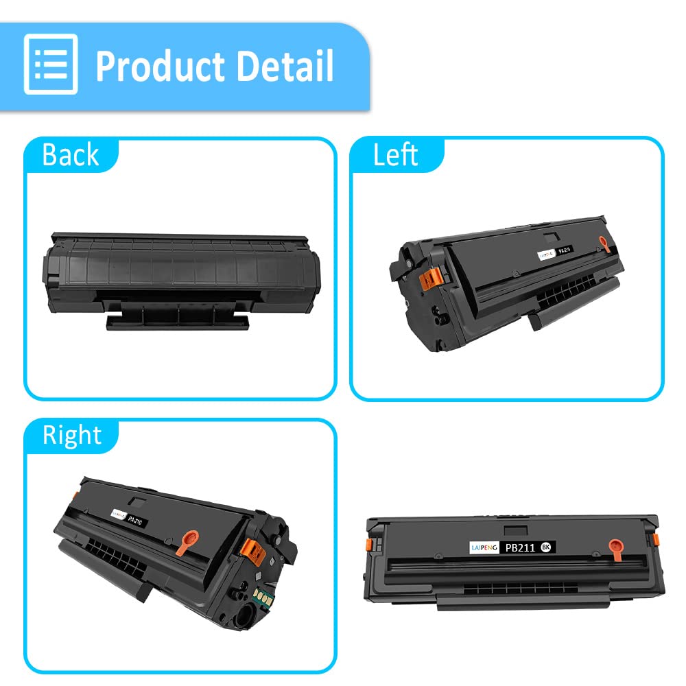 TOPRINT PB211 Compatible Toner Cartridges - 2 Black Toners For Brother Printers (1600 Pages Each)