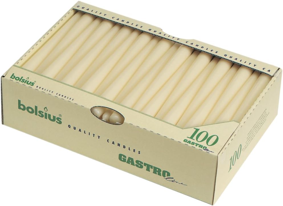 10" Ivory Tapered Candles (100)