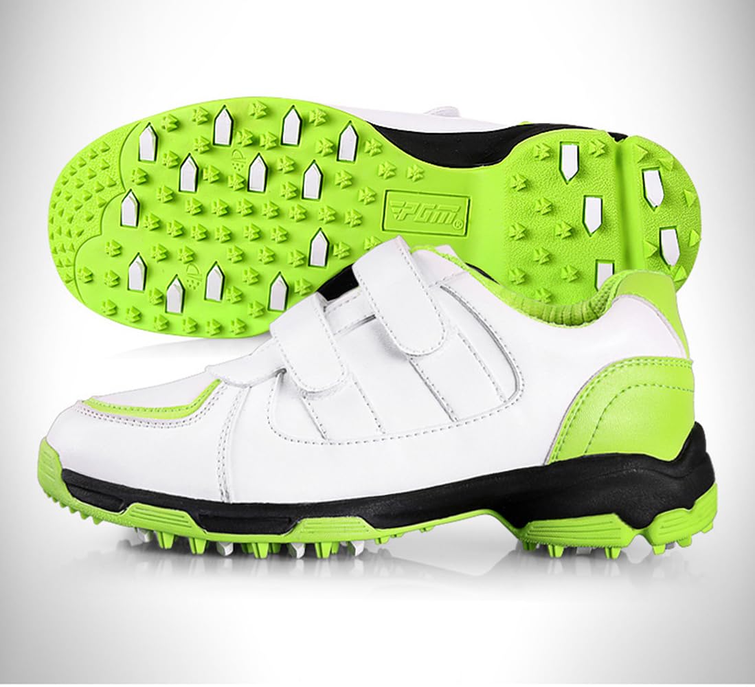 Spikelose und wasserdichte Golfschuhe Mit Klettverschluss für Jungen und Mädchen, Kinder und Jugendliche