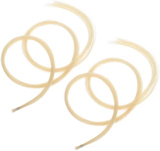 Garneck Violin Bow Hair Replacement Kit - 2 Hanks of Horse Hair for Superior Sound and Performance White