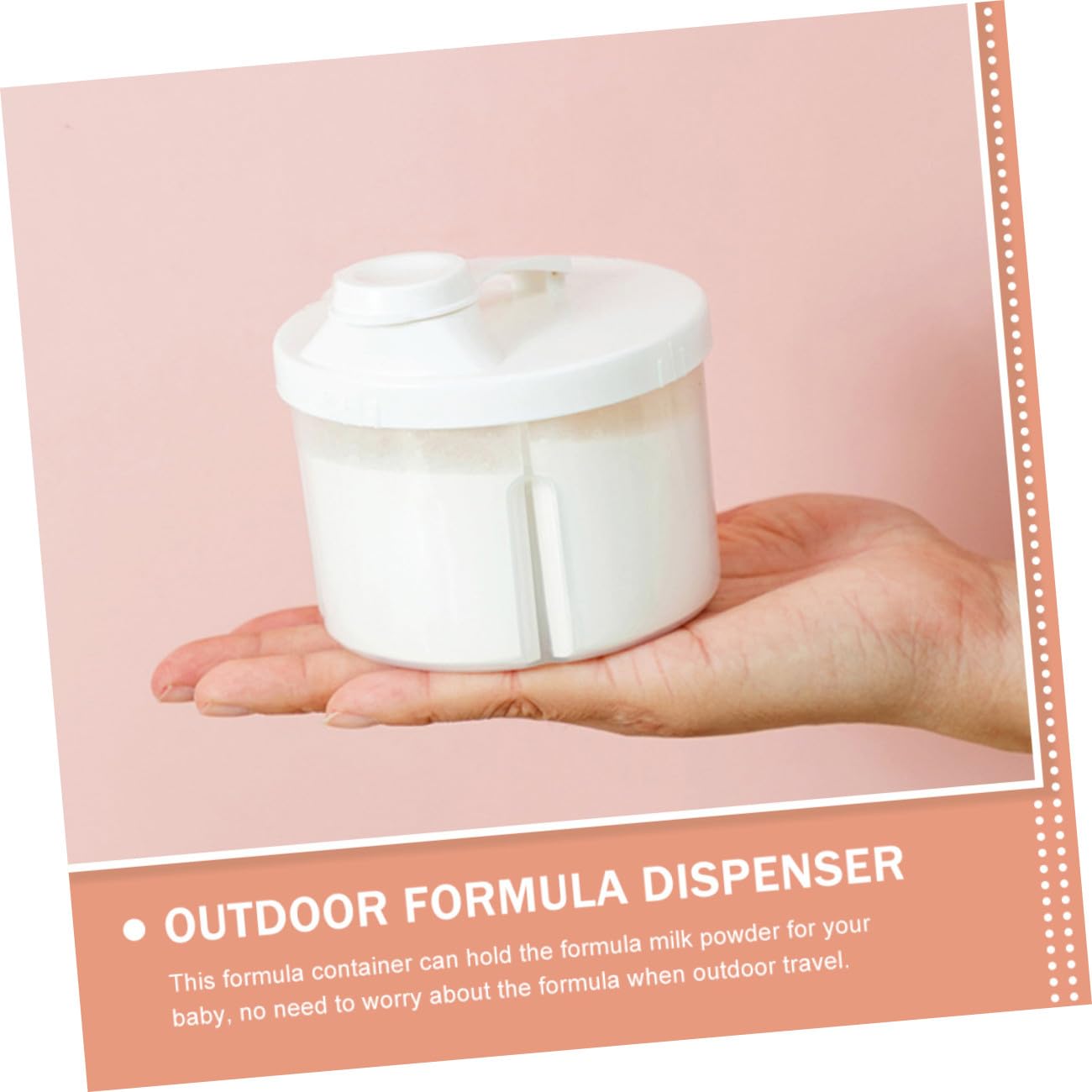 2 pcs Portable Four-Compartment Milk Powder Storage Container Formula Dispenser for Travel Outdoor Use Lightweight Multipurpose Milk Powder Box