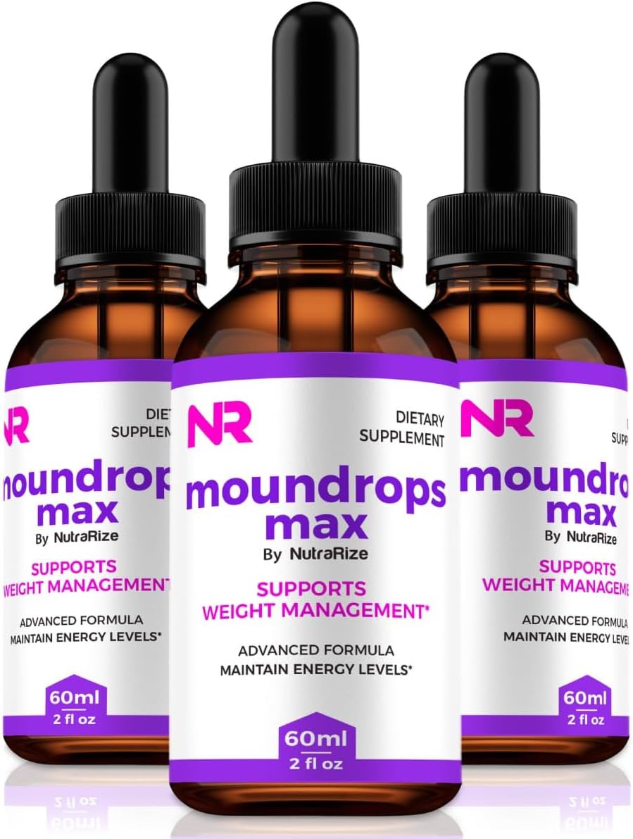 3 Frascos de Moundrops Max Gotas para Perda de Peso, Fórmula Premium para Sustentar a Saúde e Bem-Estar, Energia Líquida Moun Drops Max