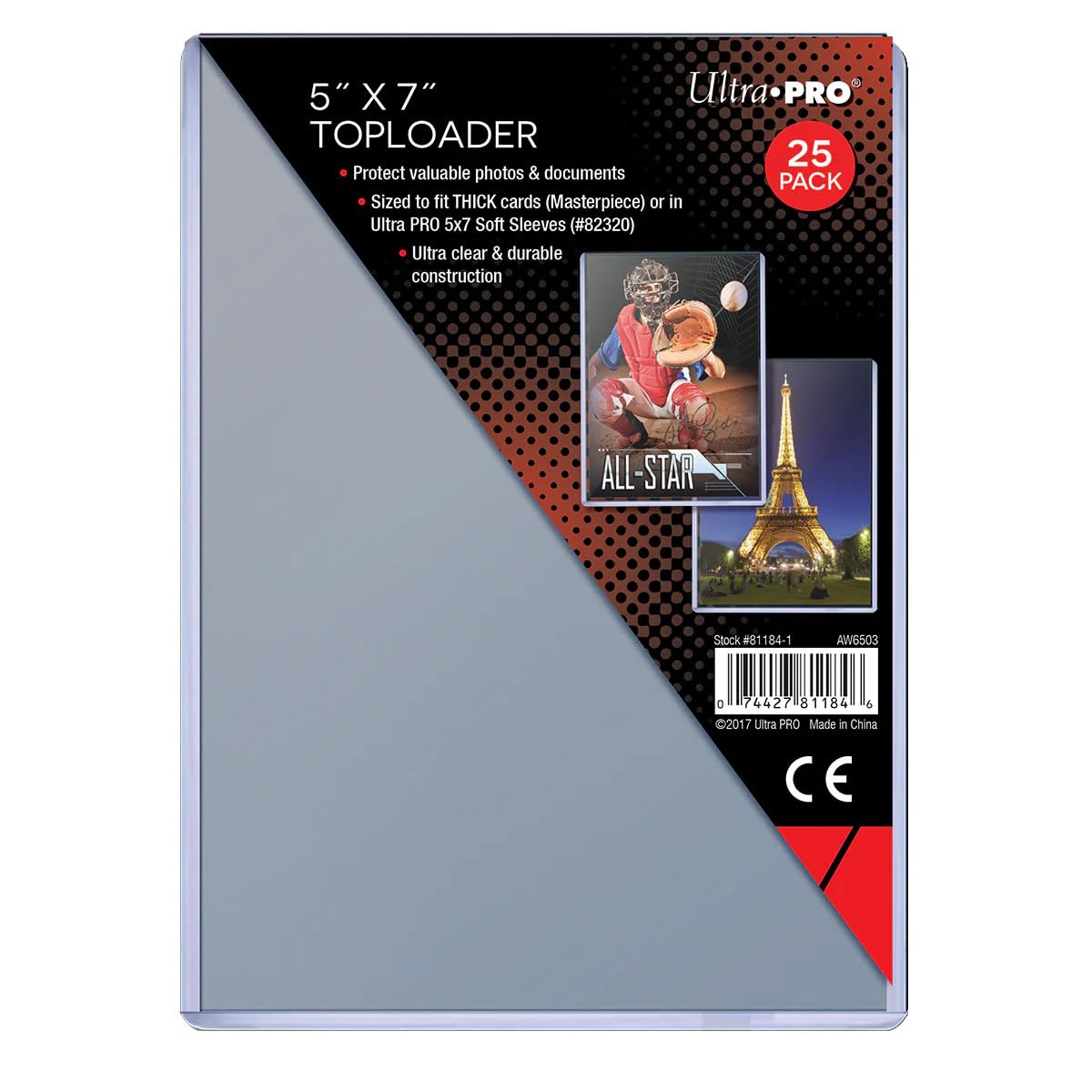 Ultra Pro Toplaoders Cargadores de 5 x 7 Pulgadas (25 Unidades), Unisex, Transparente