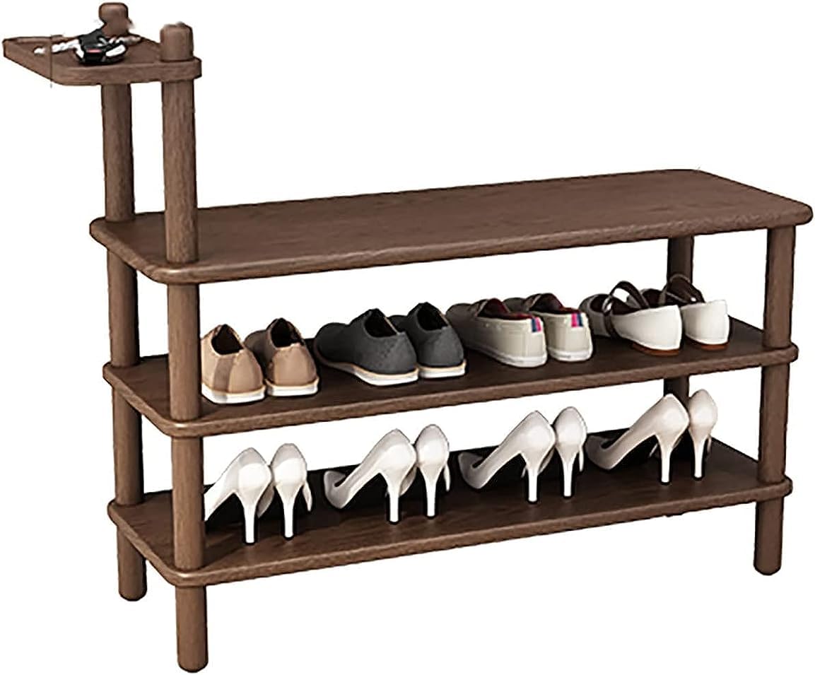 KLGFBDC Shoe Bench Storage Organizer with 3-Tier Shelf, Modern Entryway Storage Table, Space-Saving Shoe Rack for Home and Bedroom