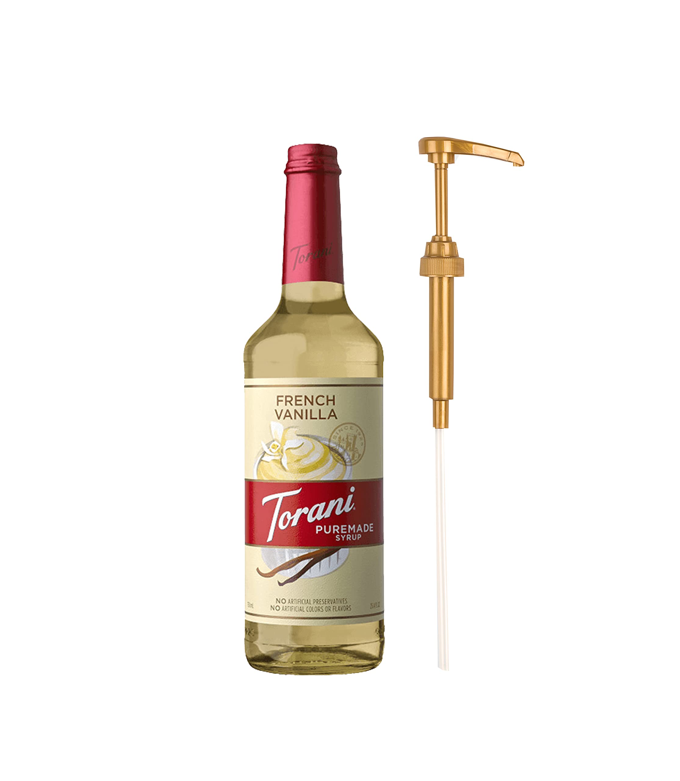 Torani Syrup - Pure Made French Vanilla Flavour with Pump