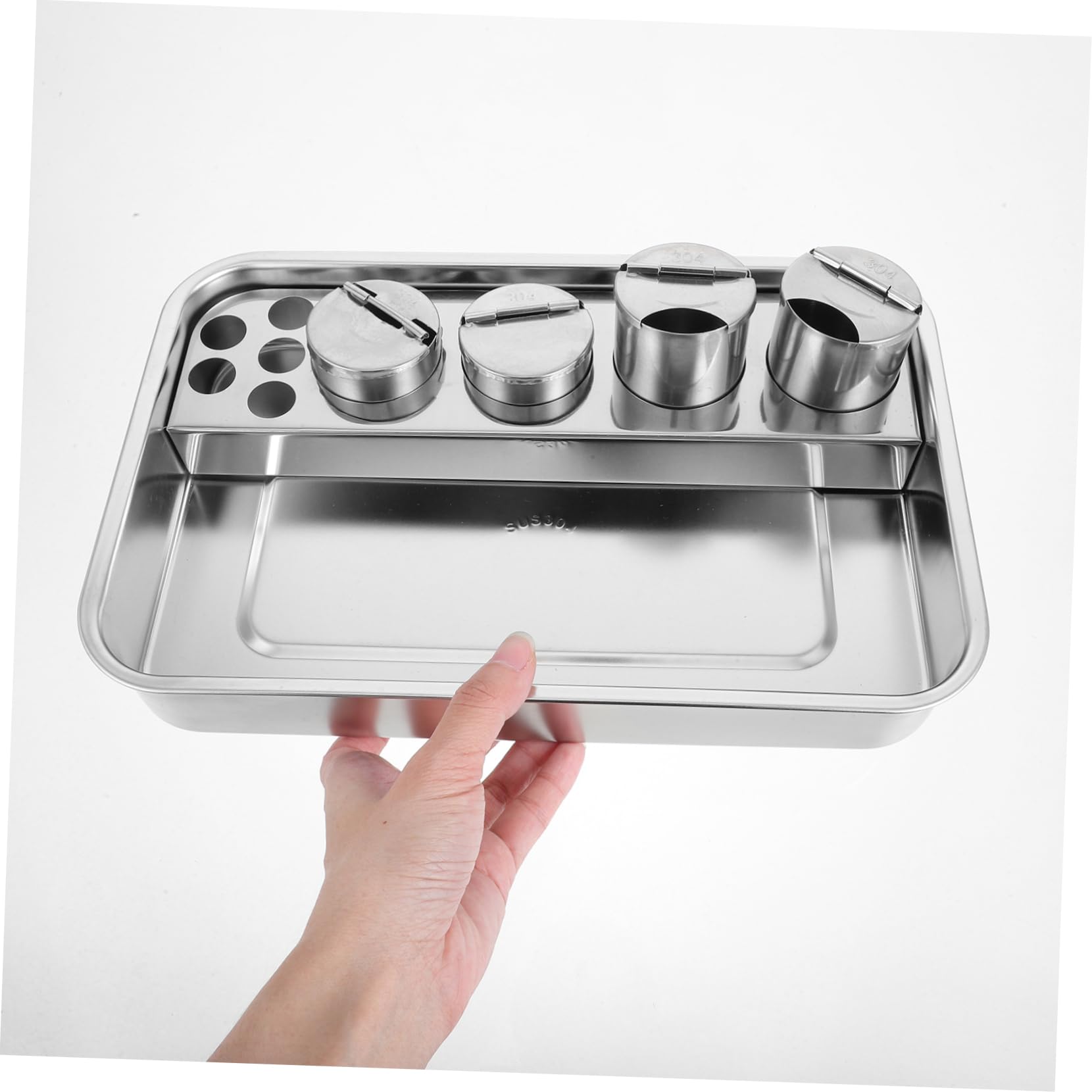 Mobestech Plateau Rectangulaire En Acier Inoxydable Pour Matériel Médical Assiette Et Rangement D’instruments Chirurgicaux