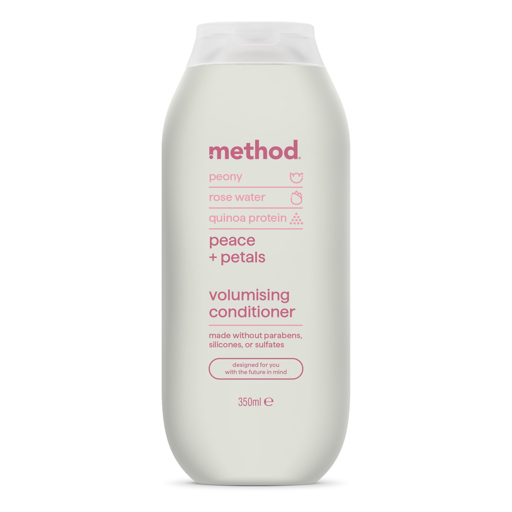 Method Volumising Conditioner, Peace and Petals, Peony, Rose Water & Quinoa Protein Scent, Sulphate-Free, 350ml