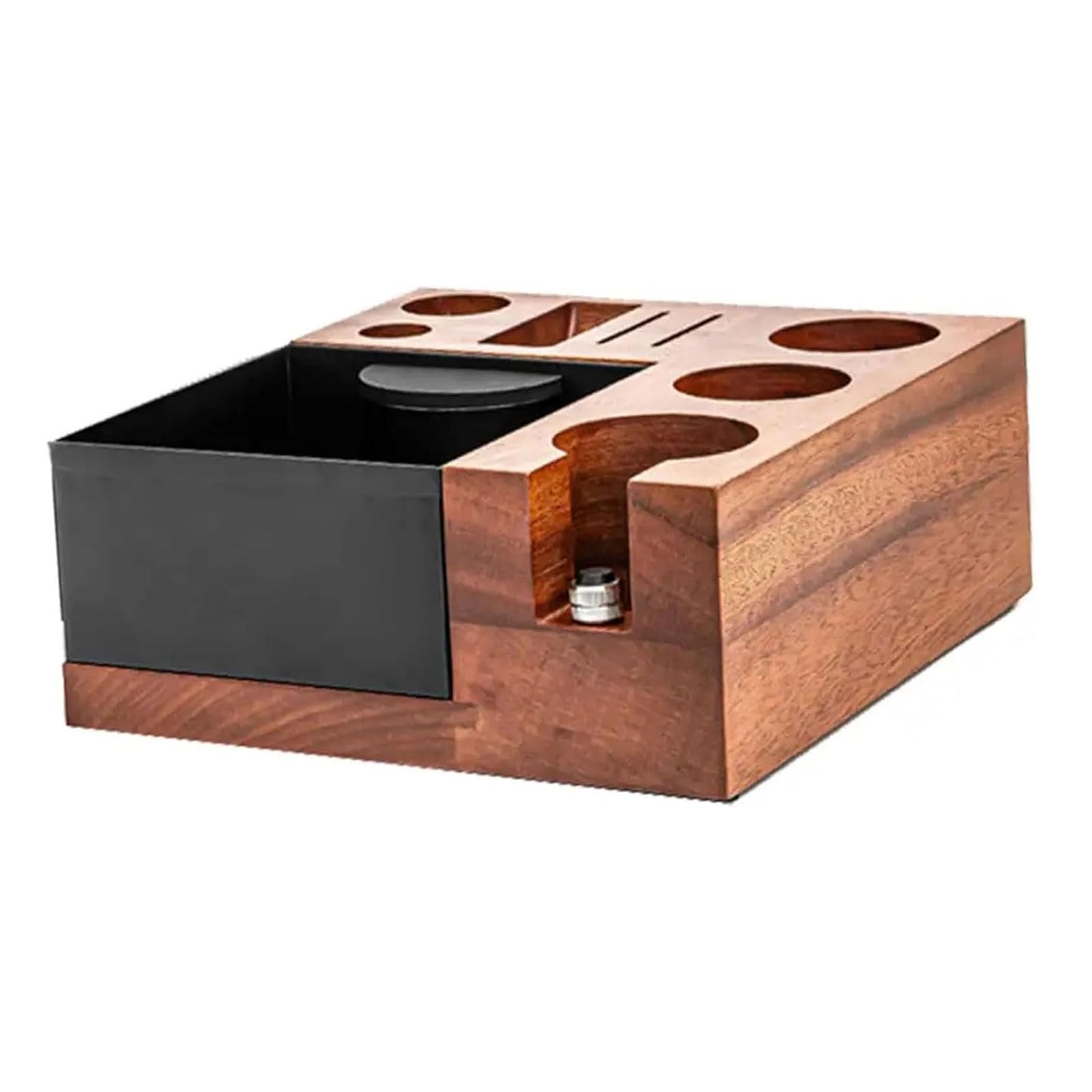 Station de tamper en bois pour porte-filtre distributeur et niveleur