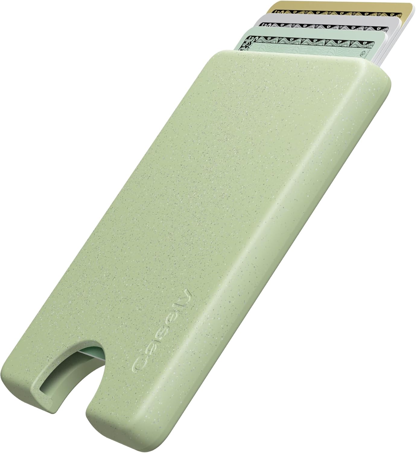 Casely MagWallet | Kiwi Kiss | Matcha Green Shimmer | Slim Wallet Card Holder | Compatible with MagSafe | Soft-Touch Hard Silicone | Holds Up to 3 Cards - Image 7