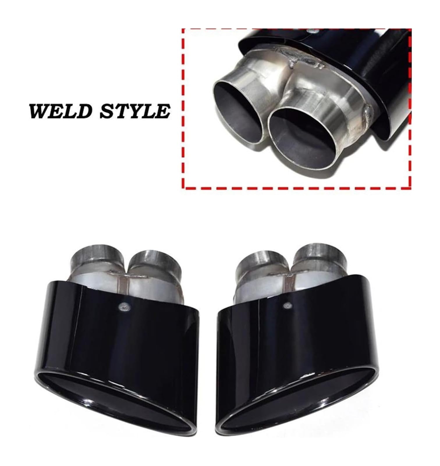 Silenciador Garganta Para RS3 RS4 RS5 RS6 S3 S4 S5 S6 Sistema Silenciador Interior Doble Tubo Escape Automóvil