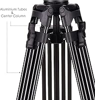 Vista 4 de Trípode profesional de aluminio de 72" para Panasonic HC-X1 (cabeza fluida)