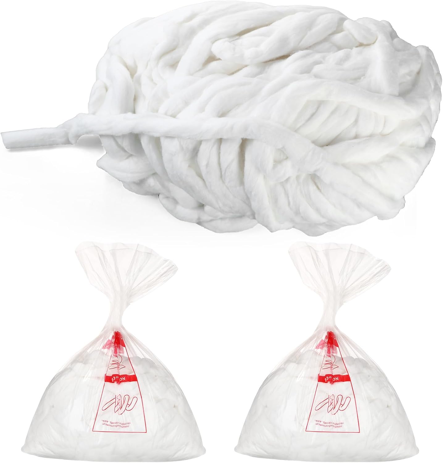 Mixweer Cotton Roll for Salon 520 Feet 2lb Cotton Sliver for Cleaning, Skin Care, Manicures, Salon, 1800g, Easy to Use