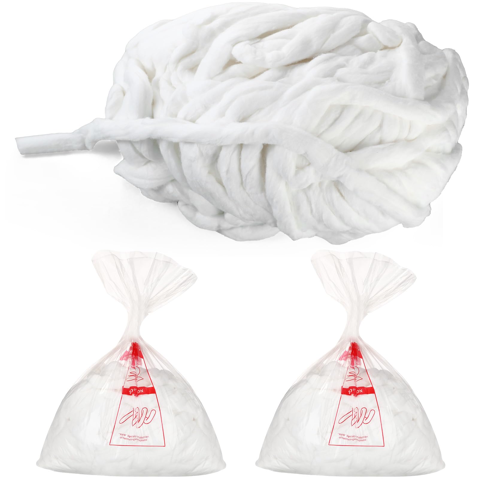 Mixweer Cotton Roll for Salon 520 Feet 2lb Cotton Sliver for Cleaning, Skin Care, Manicures, Salon, 1800g, Easy to Use