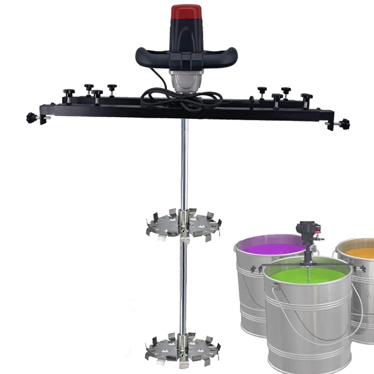 GmhXylophyte 3000w Ibc Electric Agitator, Commercial Electric Tank Mixer Machine With Support Hanger, For Paint Coating Materials Viscous Liquid Ink Dissolver Agitator C.DistributorDisc