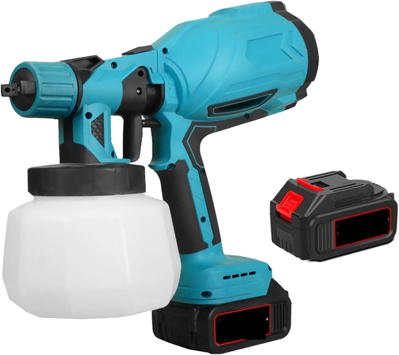 MayMax Pistola de Pintar Electrica Inalambrica con Doble Bateria - Pulverizador de Pintura Portatil Recargable para Paredes Muebles Vallas Interior y Exterior