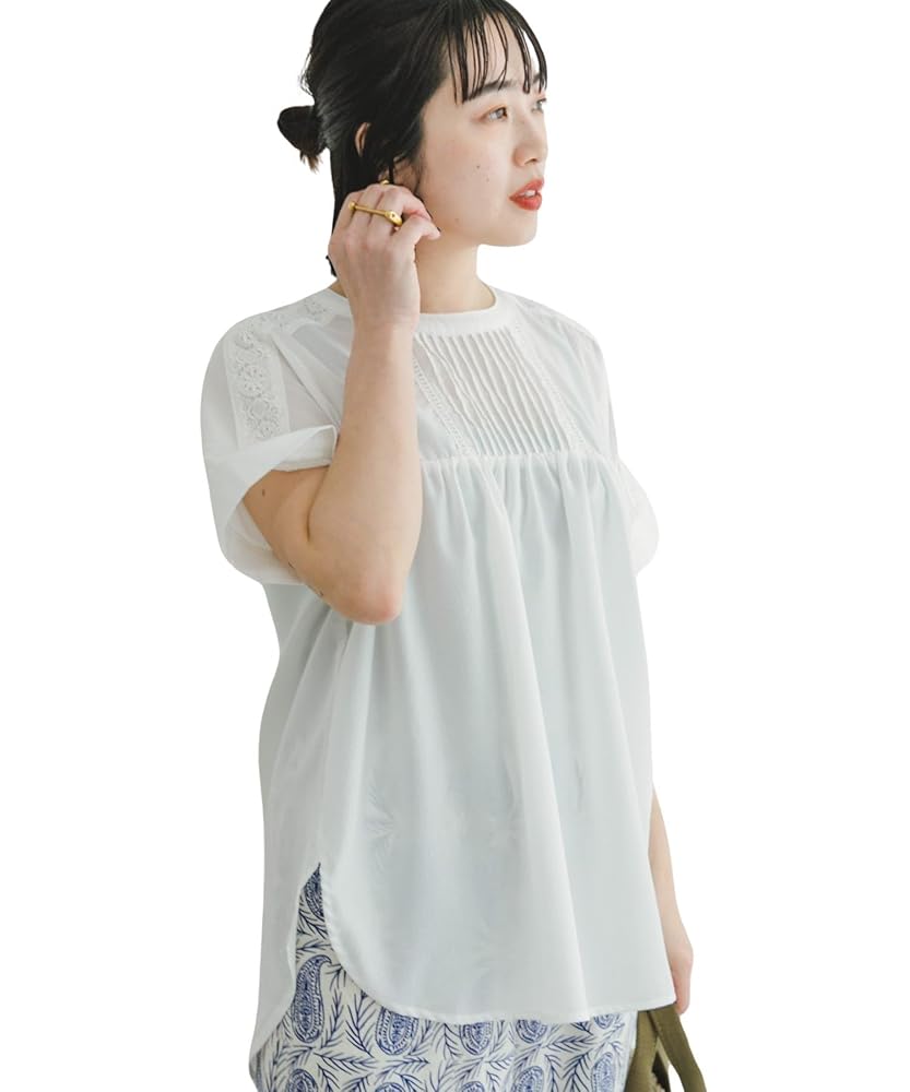 レースシャツ B:MING by BEAMS（ビーミング by ビームス）レース 開襟 シャツ