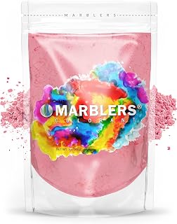 MARBLERS Pink Mica Powder Colorant [Pink] 3oz (85g) | Cosmetic Grade | Epoxy Resin Pigment | Dye | Non-Toxic, Vegan, Cruelty-Free | Lip Gloss, Nails, Body Butter | Bath Bomb, Candle & Soap Making