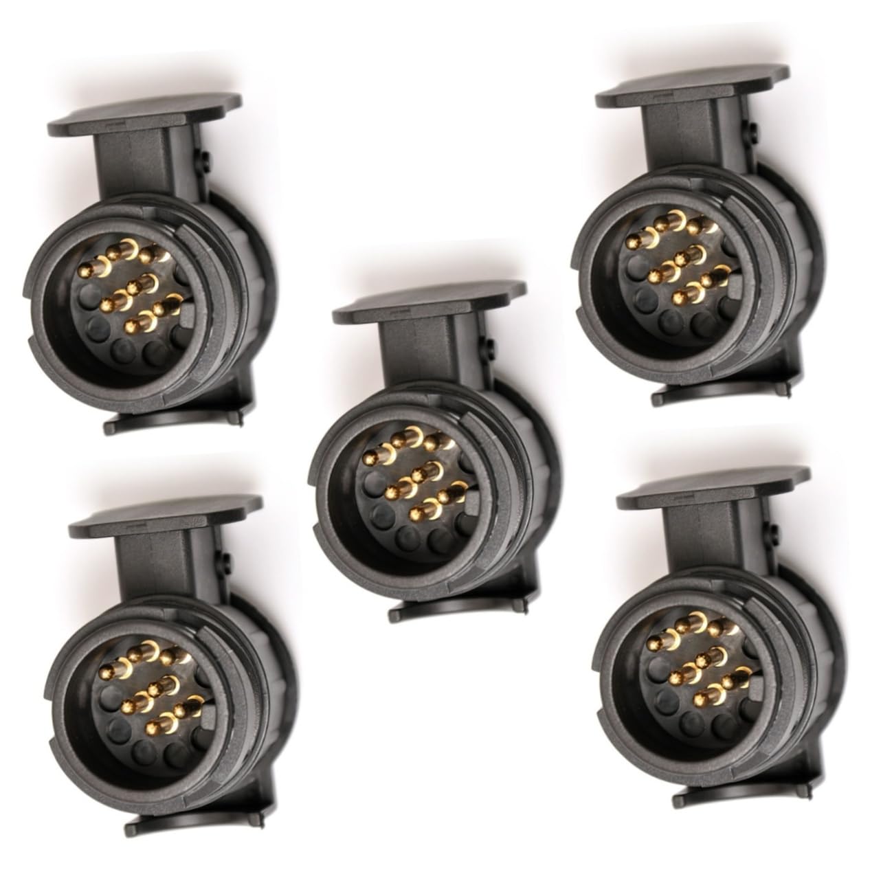 5 Piezas 13 7 Enchufe De Remolque De 13 Pines Adaptador De Luz del Remolque Probador De Enchufe De De 7 Vías De La Luz del Partes del 7