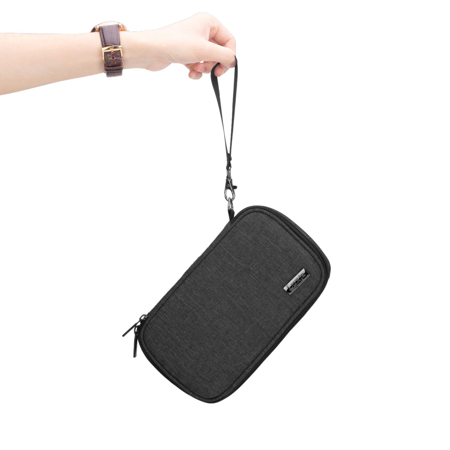 Luxja Diabetikertasche für Unterwegs, Tasche für Blutzuckermessgeräte und Diabetiker Zubehör (Nur Tasche), Schwarz