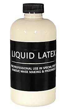 Liquid Latex 4 oz PRO GRADE Brushable Thick Latex for Makeup Special FX Prosthetics Halloween Masks and more!