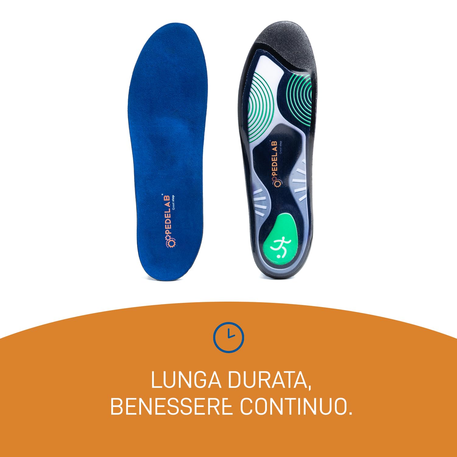 Pedelab Plantare Ortopedico Sportivo Sport Football, Misure S 37-38 | Solette Scarpe Supporto Arco Plantare, Stabilità e Comfort per Scarpe da Calcio | Ideali per Avampiede, Piede Piatto o Valgo